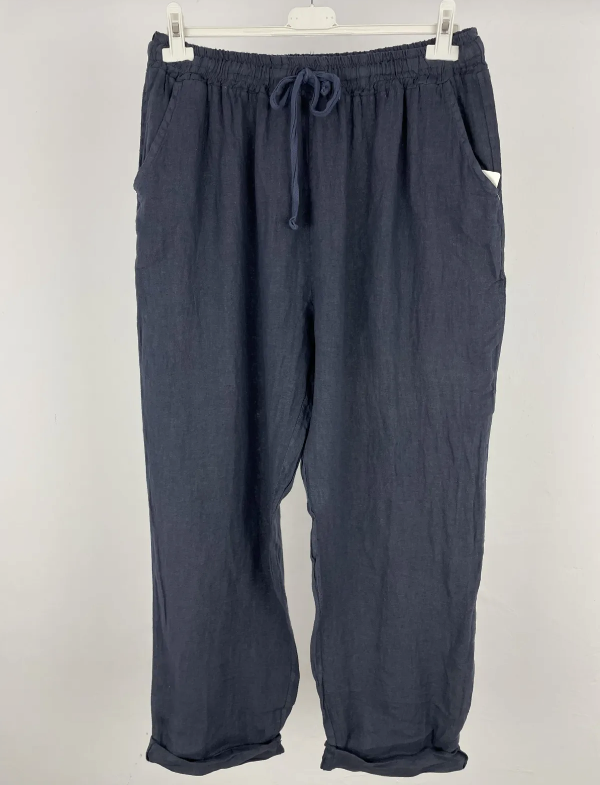 Pantalón curvy lino