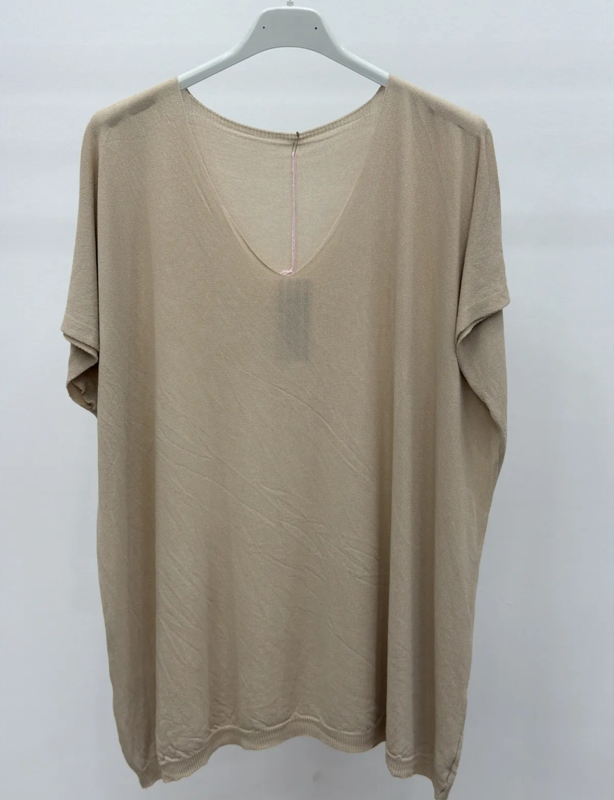 Camiseta punto cuello V