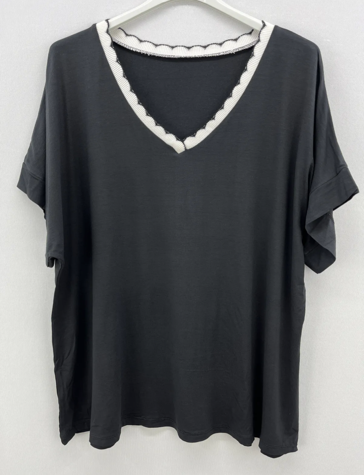 Camiseta curvy cuello volante