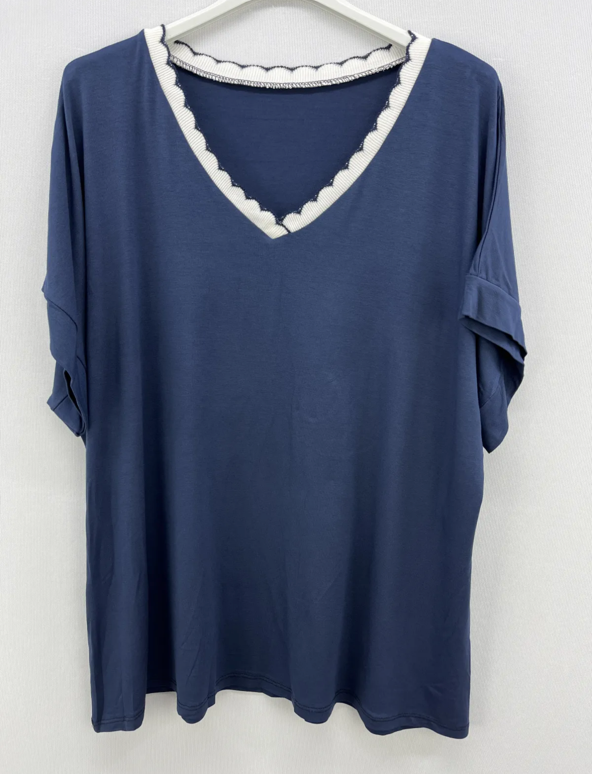 Camiseta curvy cuello volante