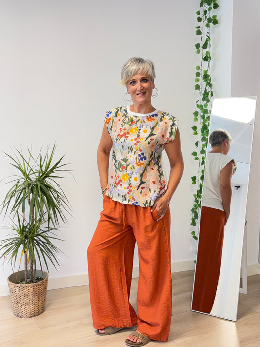 Camiseta Purpura Floral