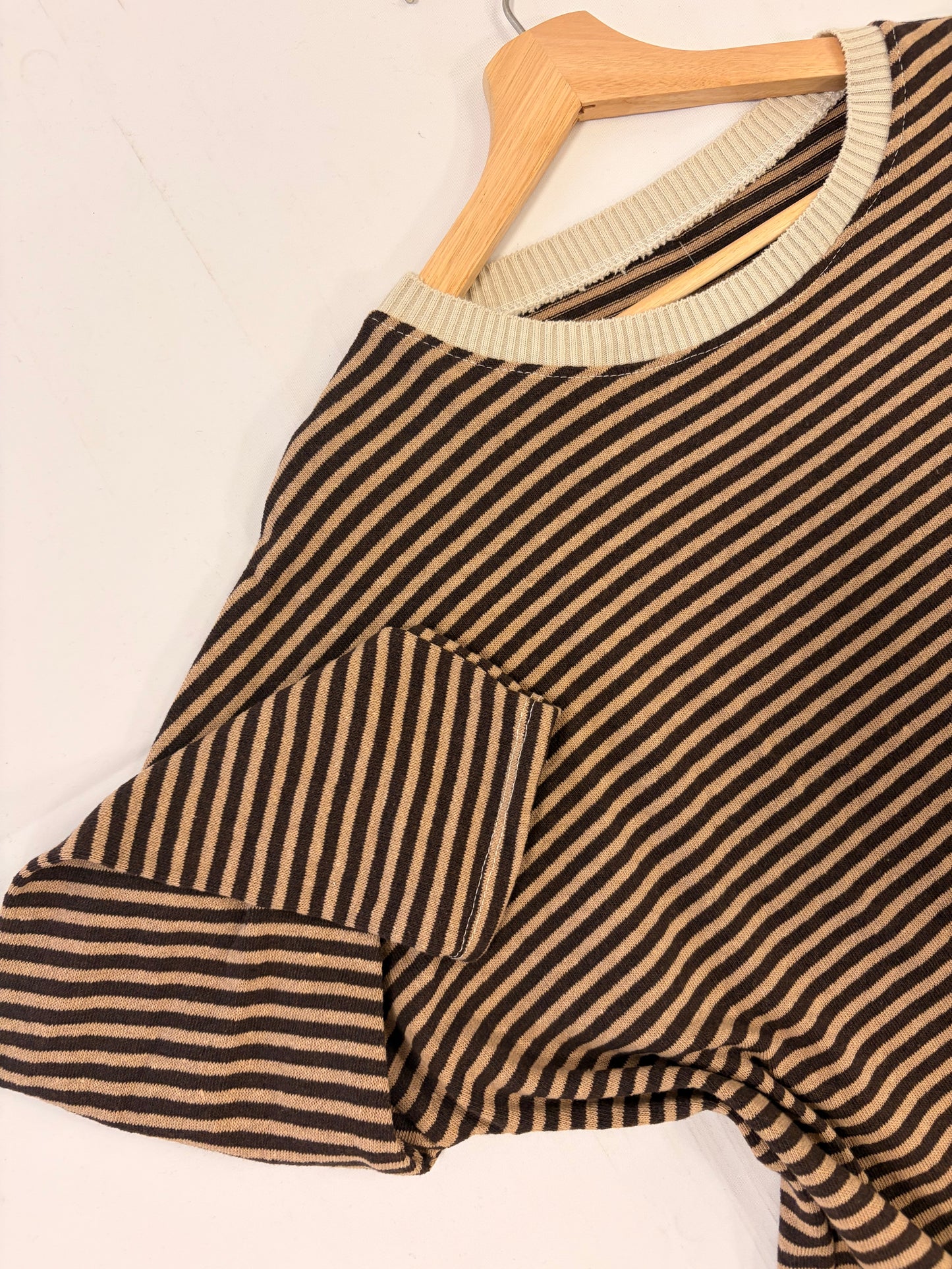 Jersey fino rayas marrón