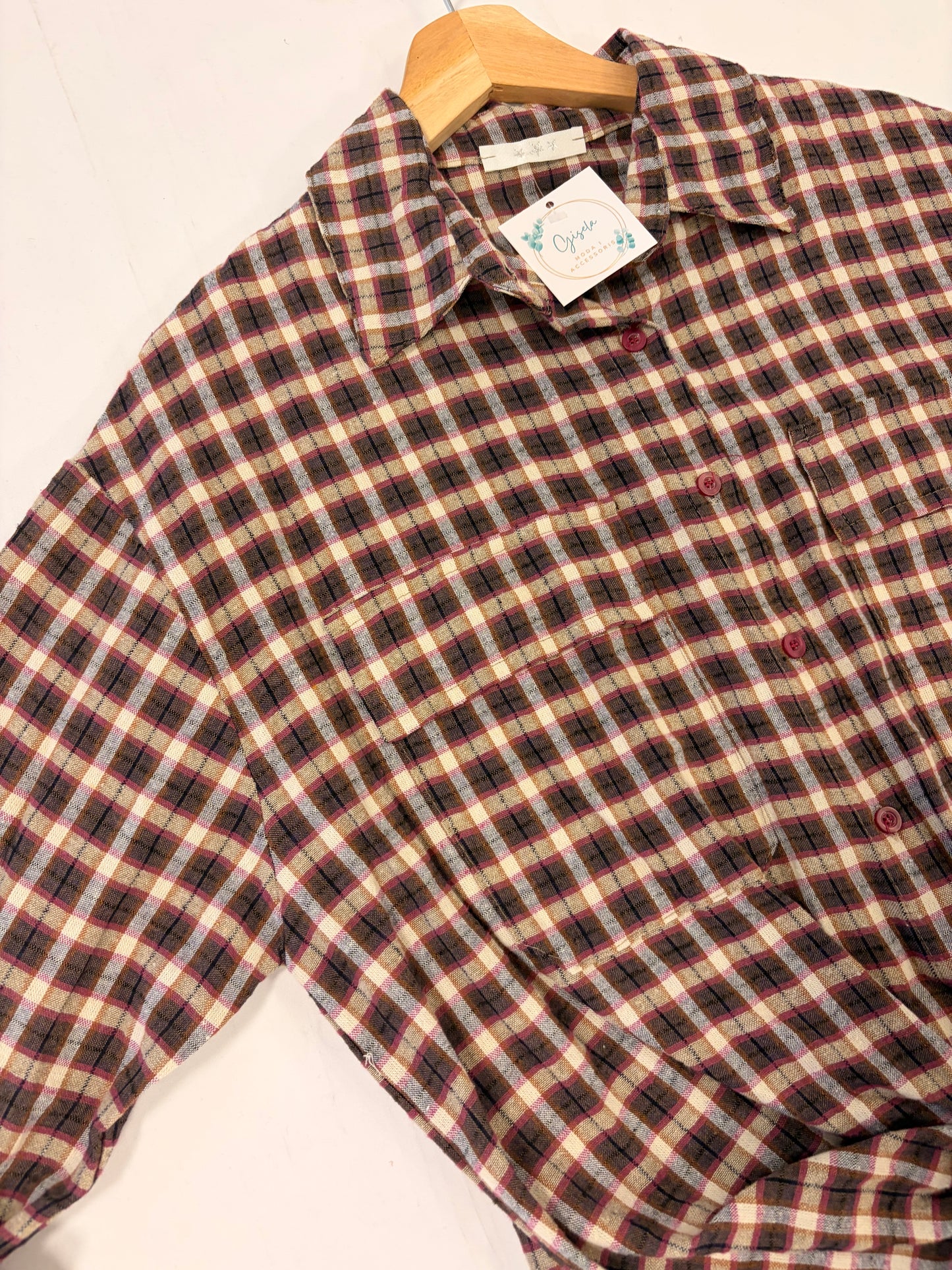 Camisa cuadros marrón