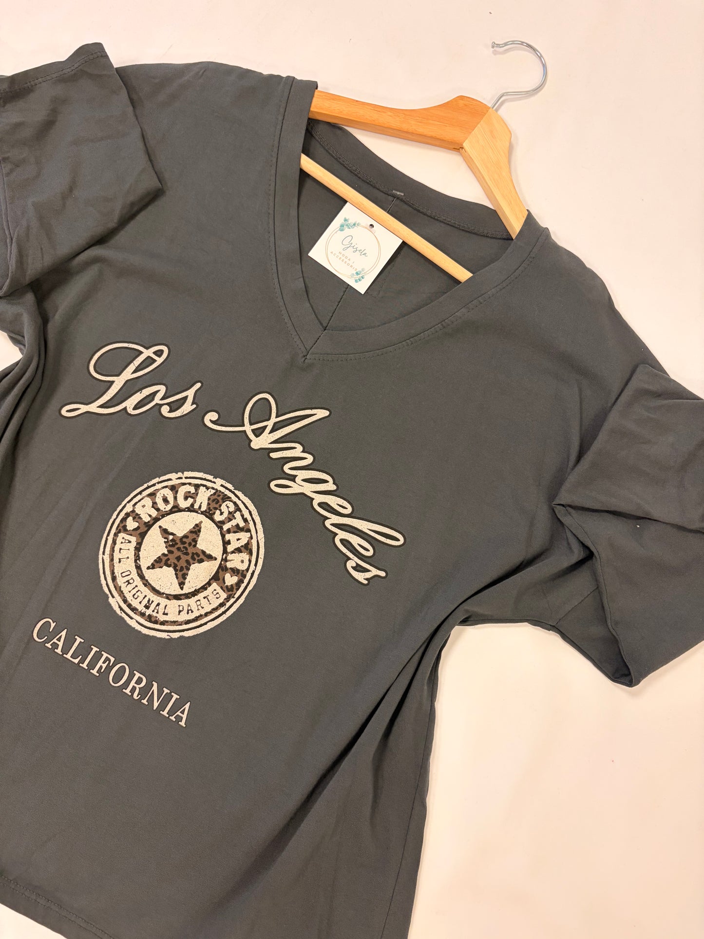Camiseta Los Angeles gris oscuro