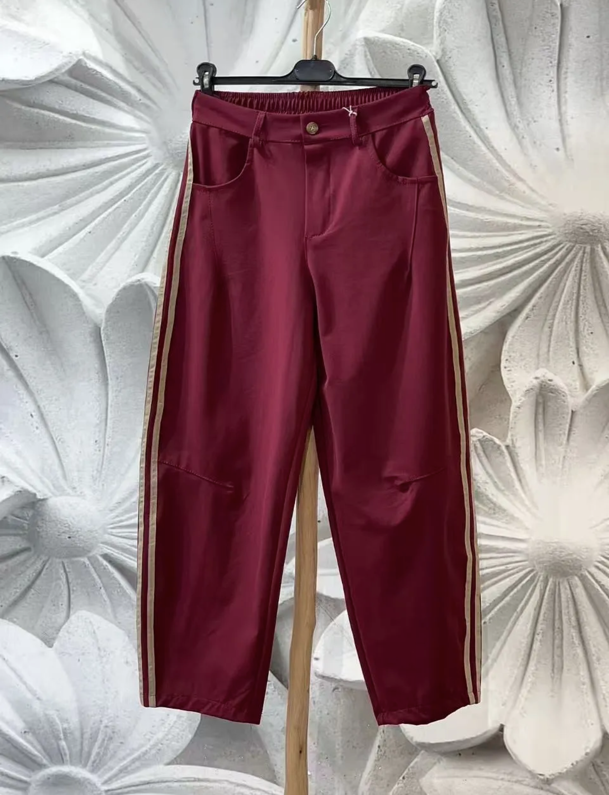 Pantalón balloon granate
