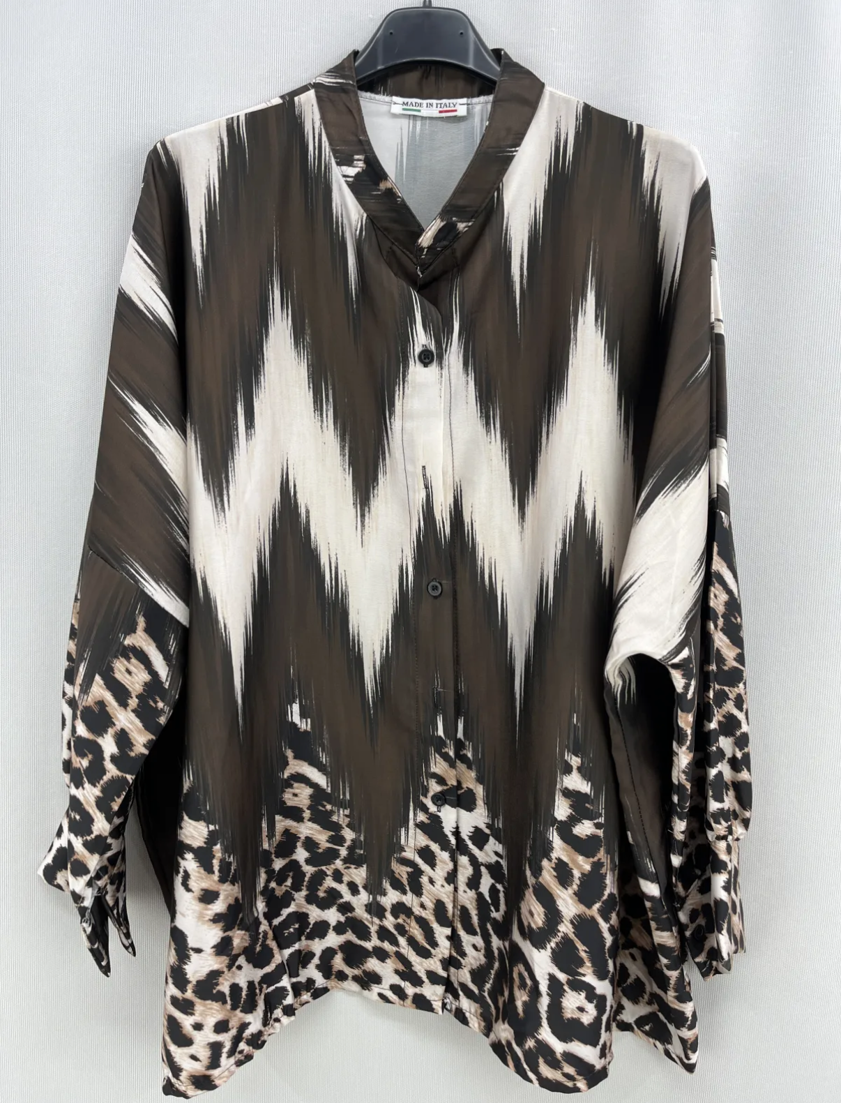 Camisa animal print curvy marrón