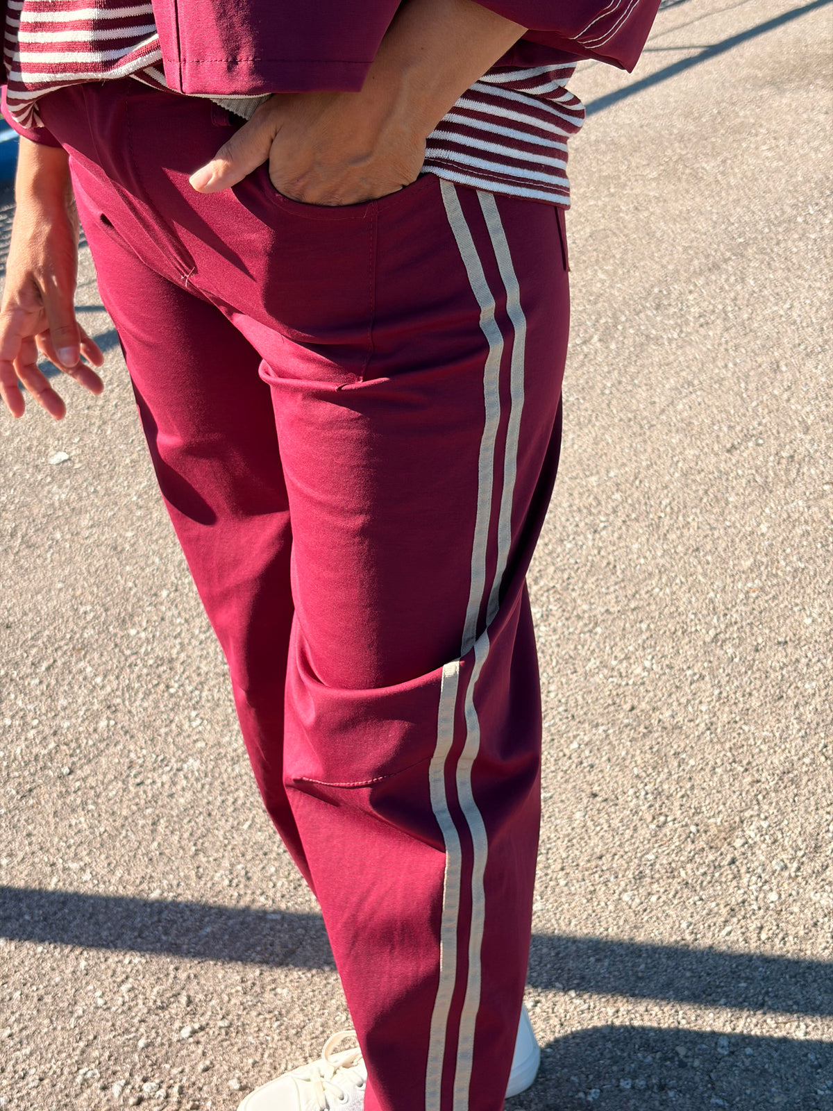 Pantalón balloon granate