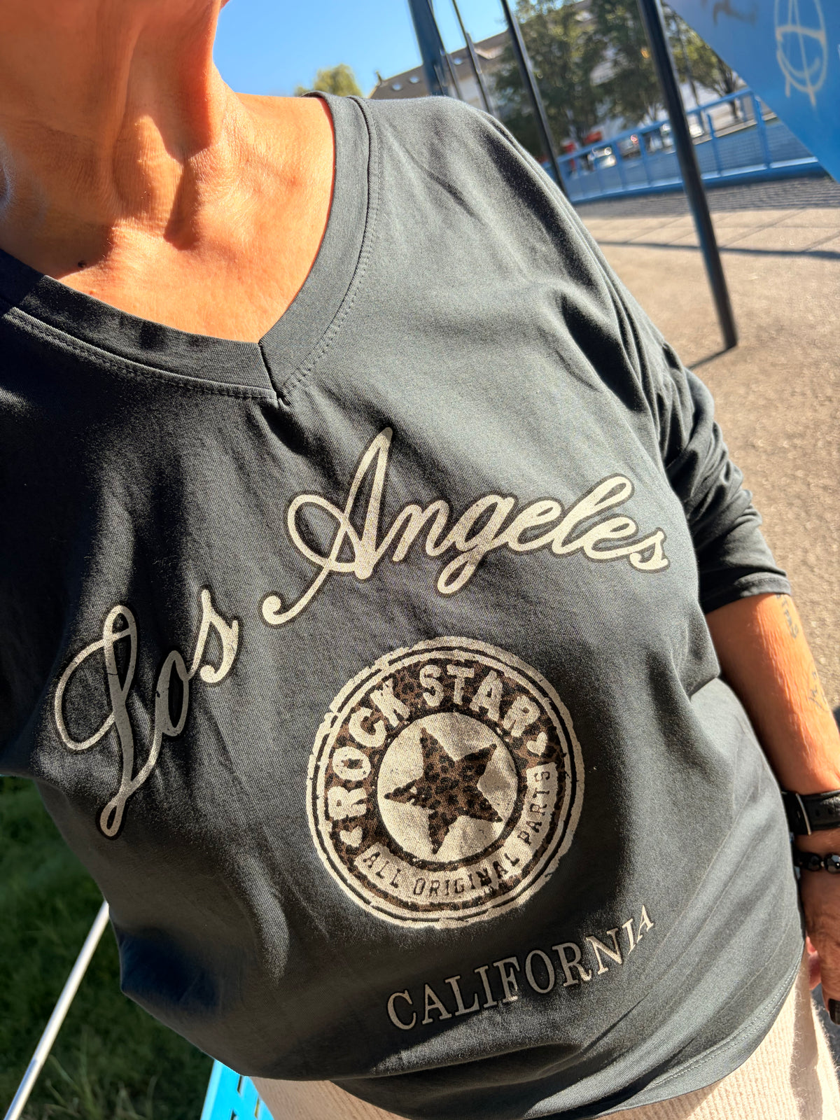 Camiseta Los Angeles gris oscuro