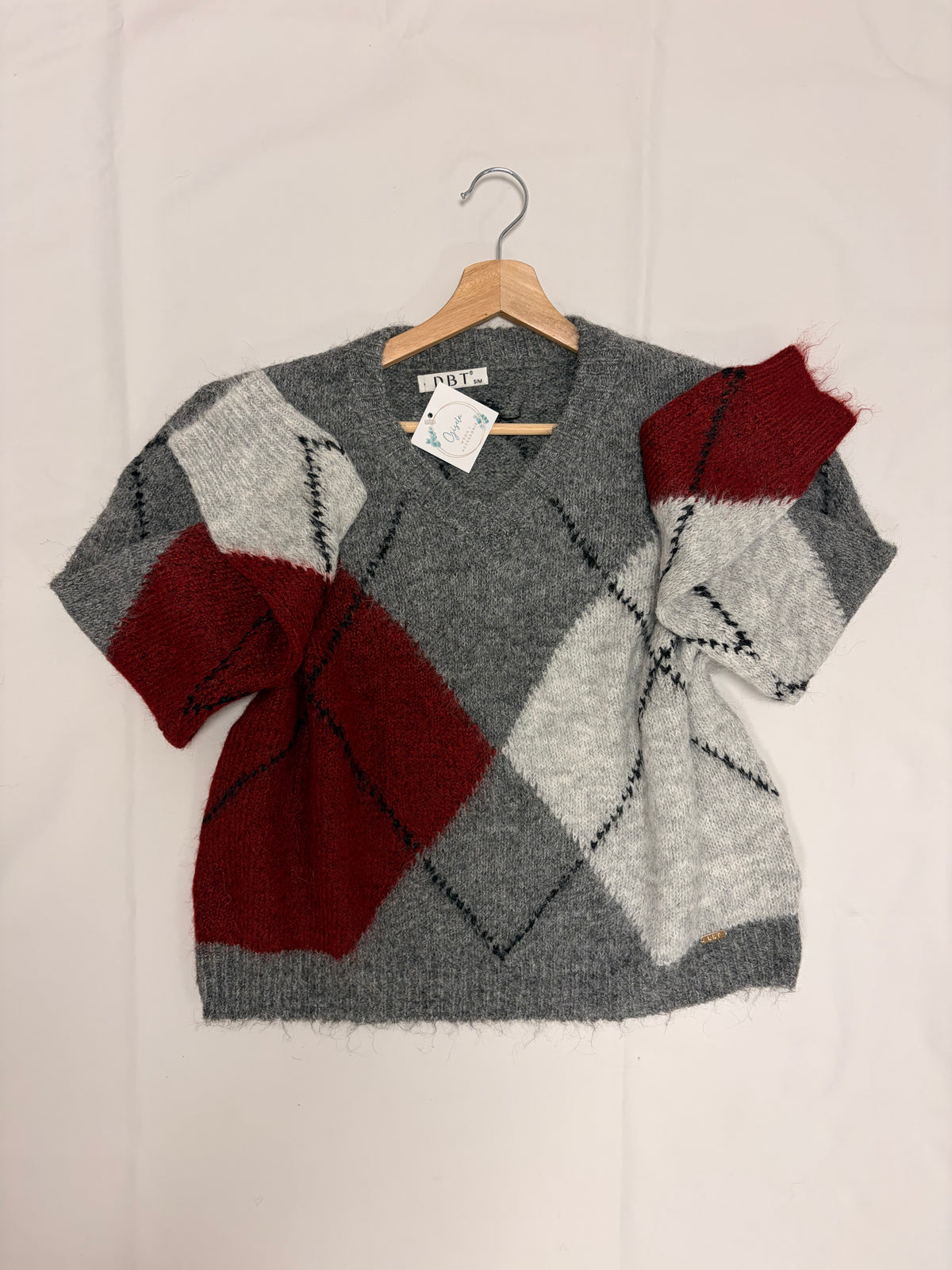 Jersey rombos granate