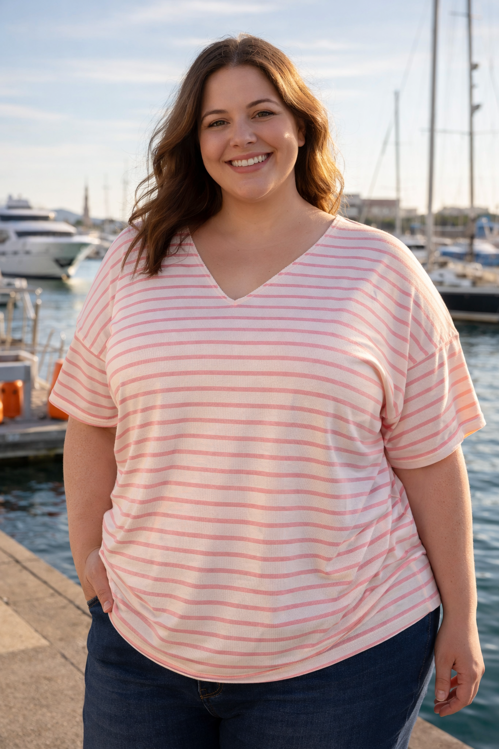 Camiseta navy curvy