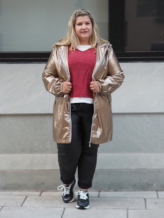 Chubasquero metalizado curvy