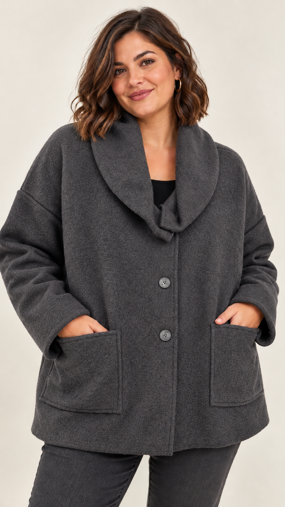 Abrigo curvy gris