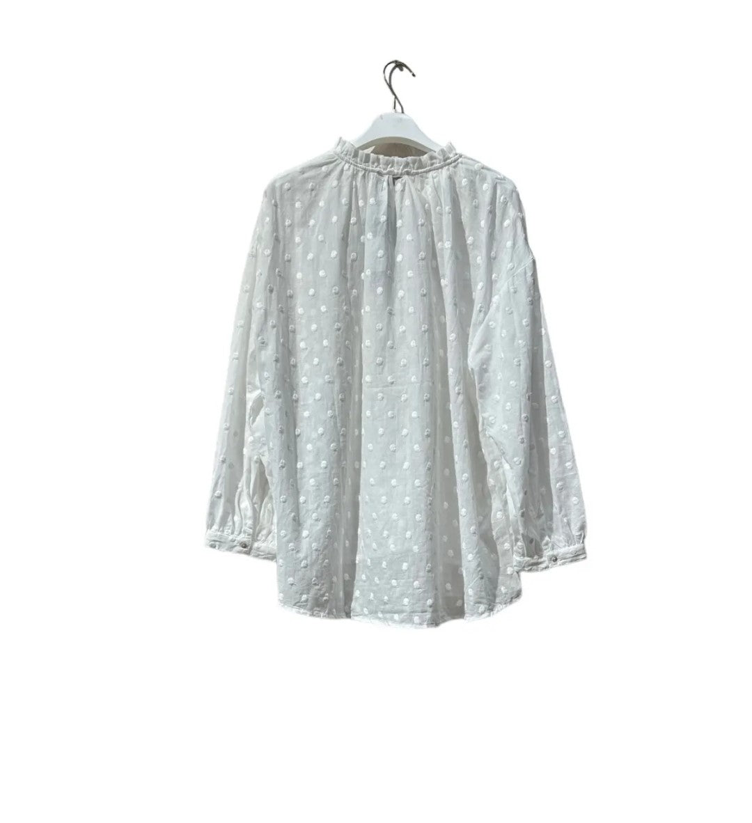 Blusa puntos -  blanca