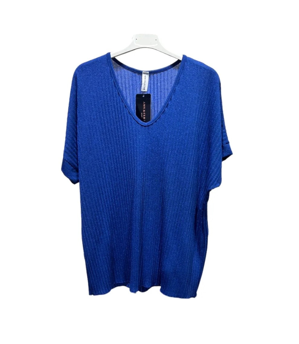 Camiseta lurex - azul