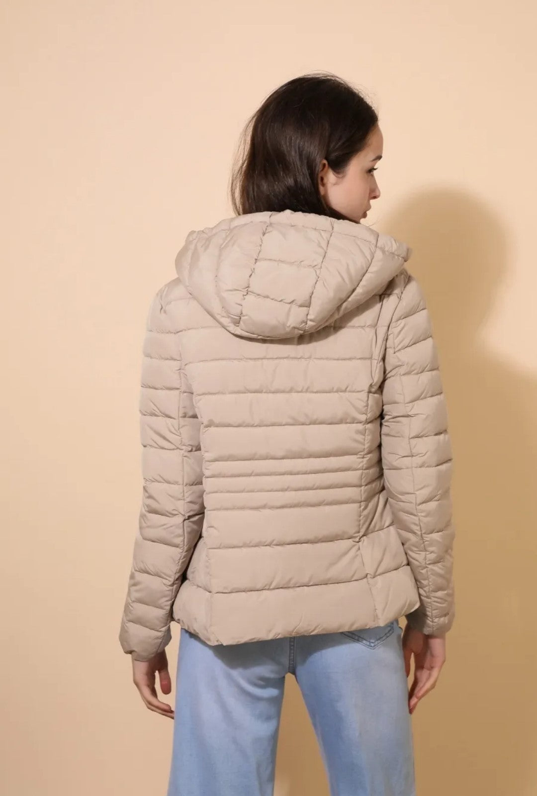 Anorak fino liso - beige