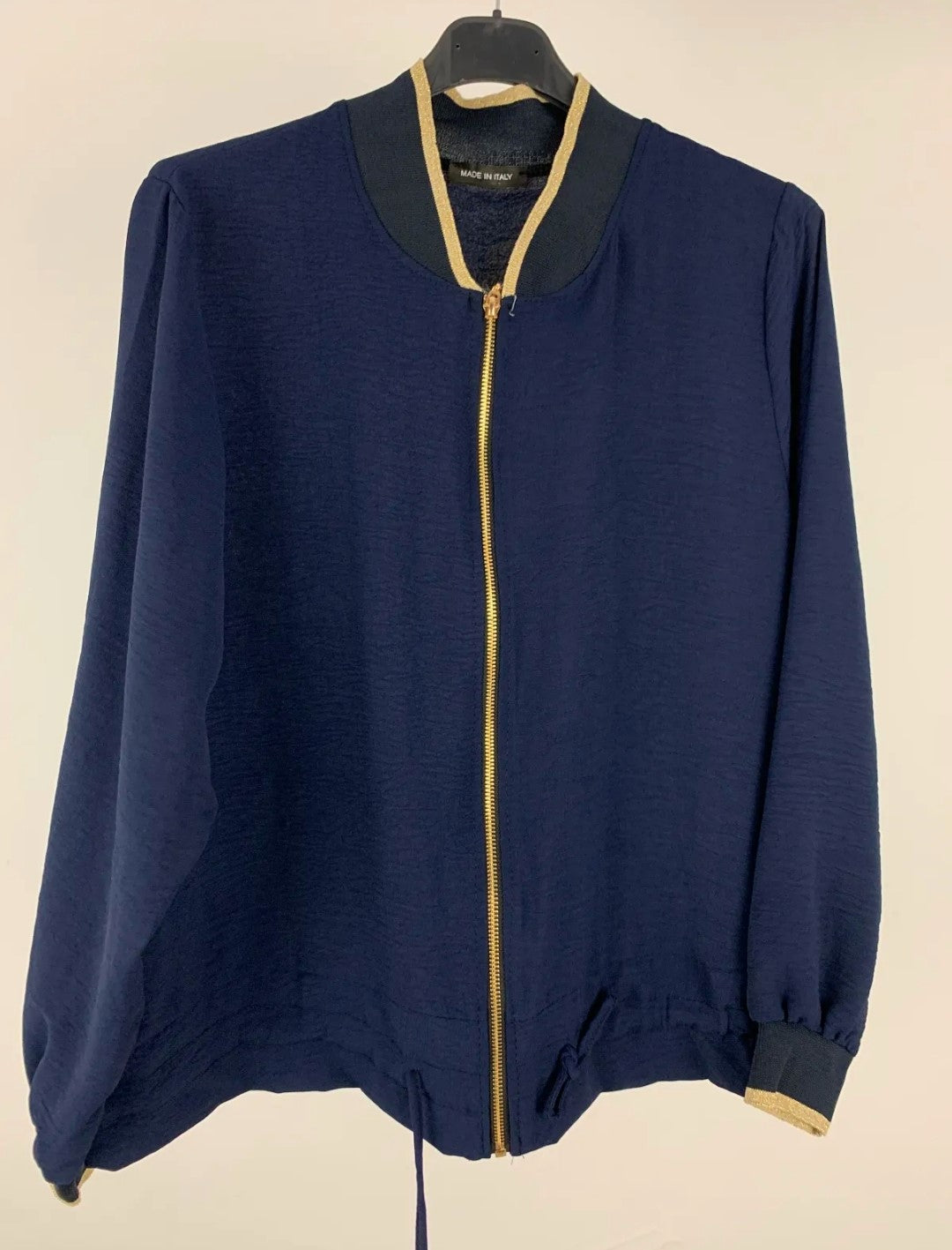 Chaqueta bomber lisa - azul marino