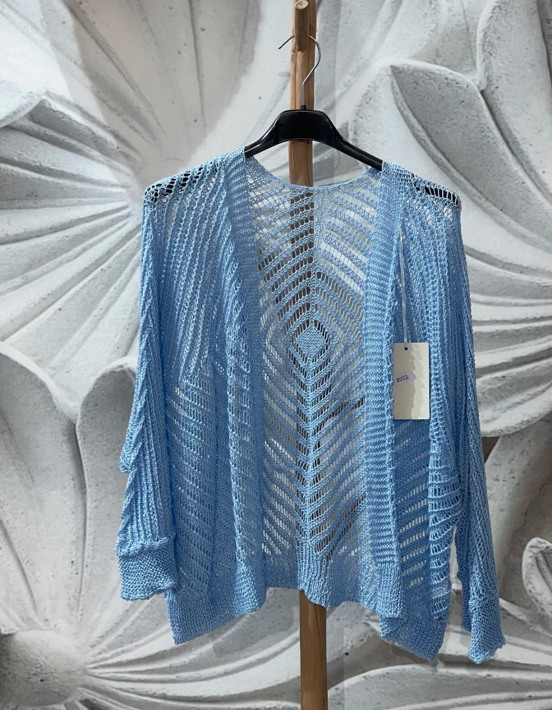Chaqueta calada abierta - rosa, amarillo y azul