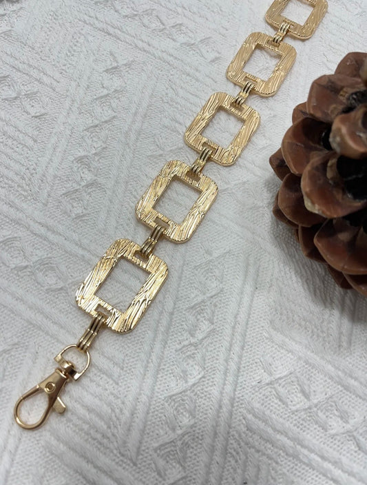 Cinturón metálico - oro y plata