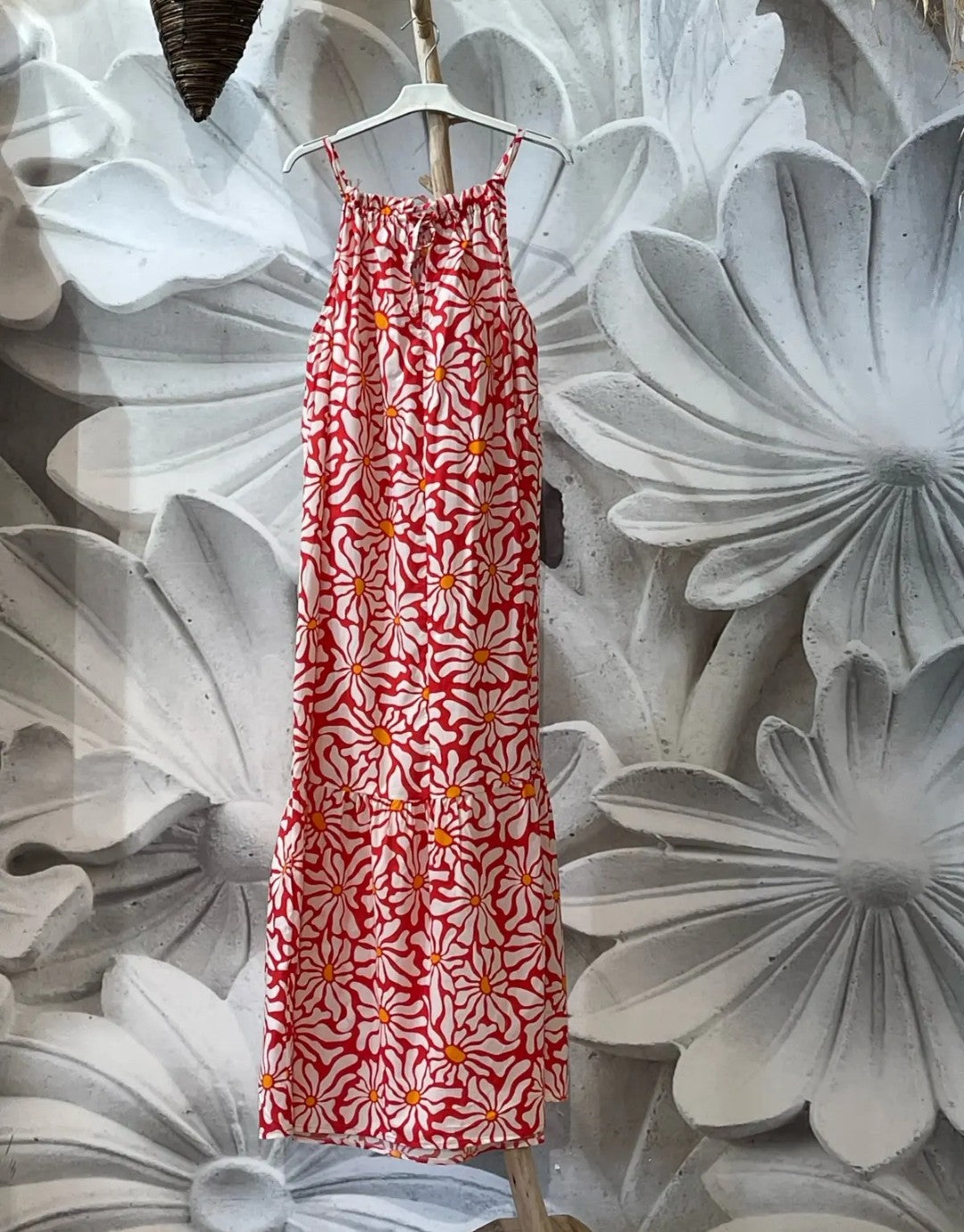 Vestido Savinosa - azul marino y rojo