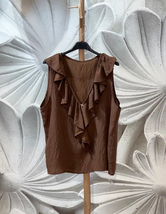 Blusa lisa volantes