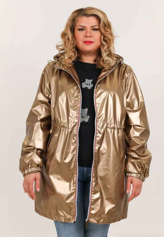 Chubasquero metalizado curvy