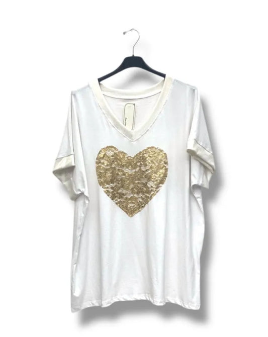 Camiseta curvy Corazón