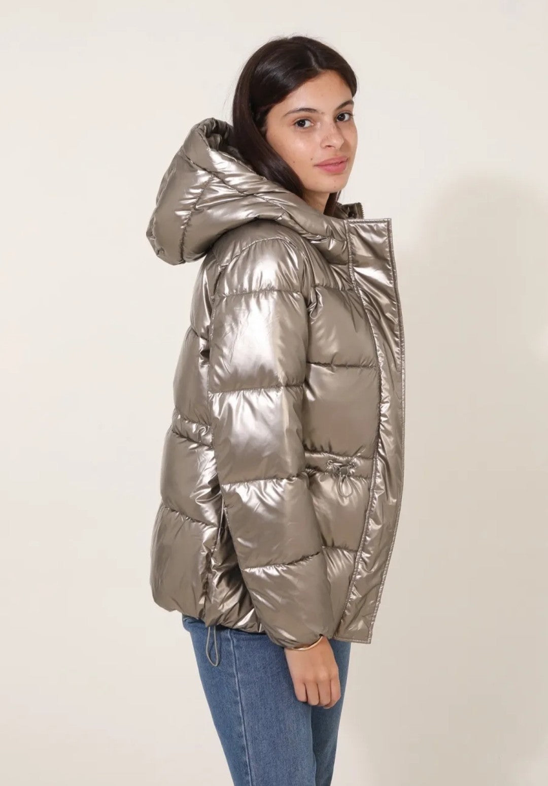 Anorac corto metalizado