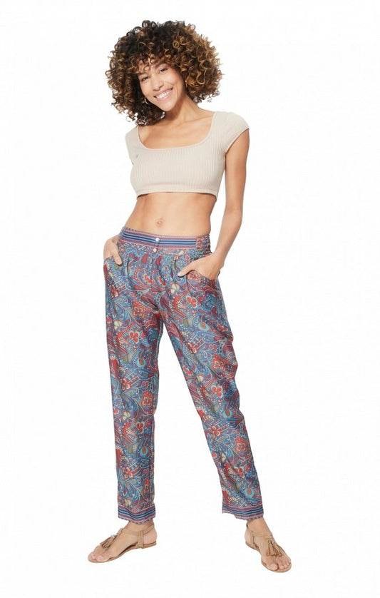 Pantalón boho S´Agaró - Azul