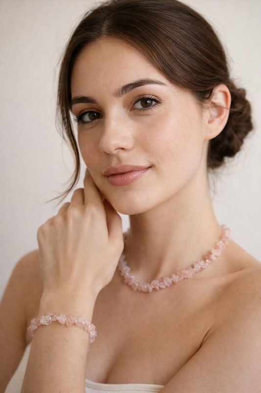 Pulsera piedra rosa