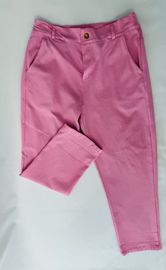 Pantalón recto - rosa