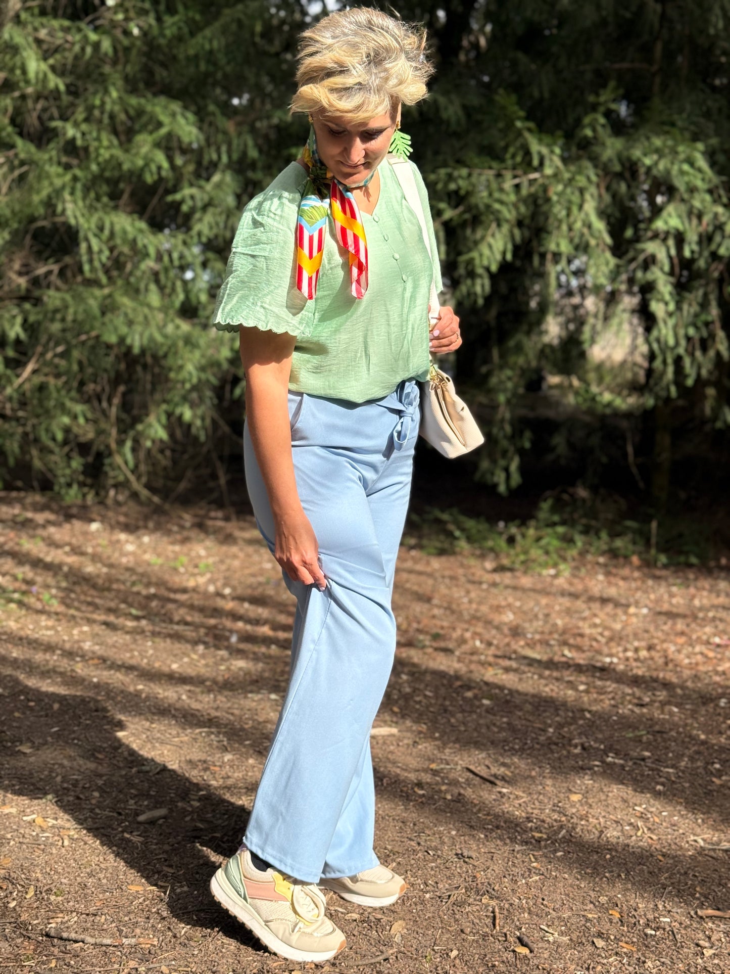 Pantalón tencel lazo
