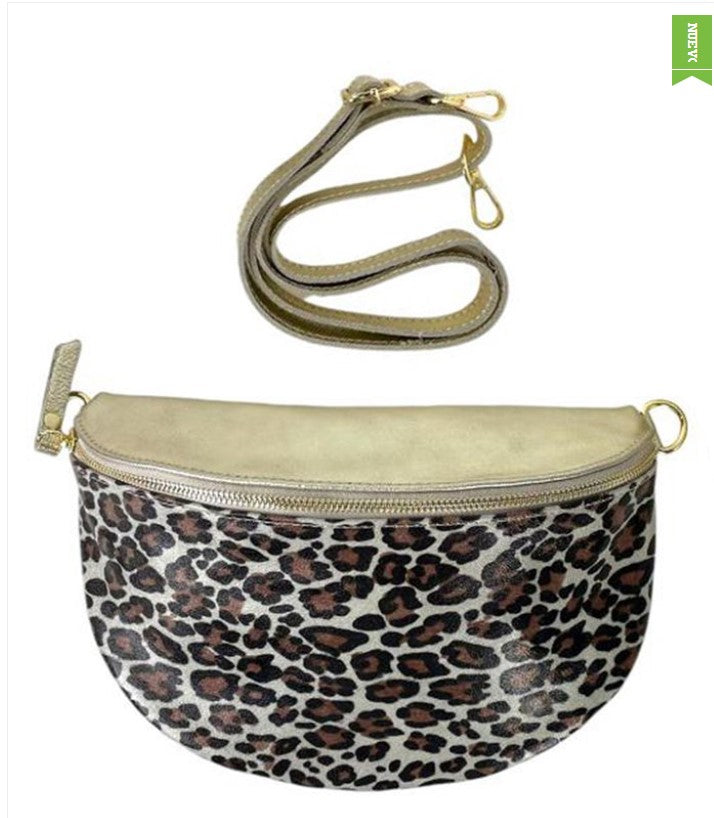 Riñonera animal print - oro