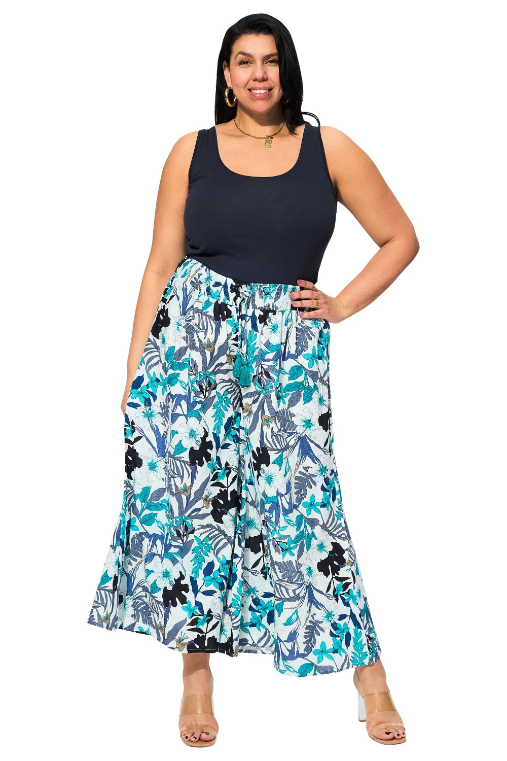 Pantalón curvy estampado