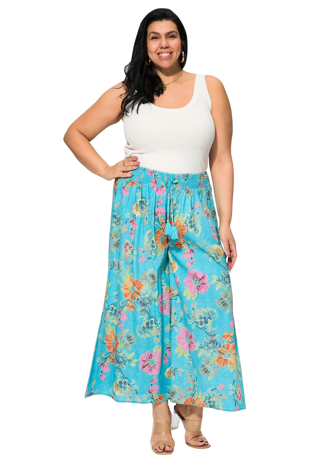 Pantalón curvy flores
