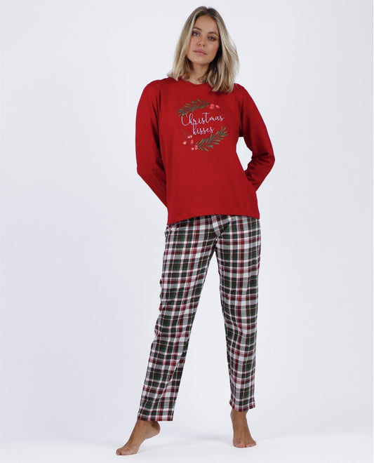 Pijama Christmas kisses - rojo