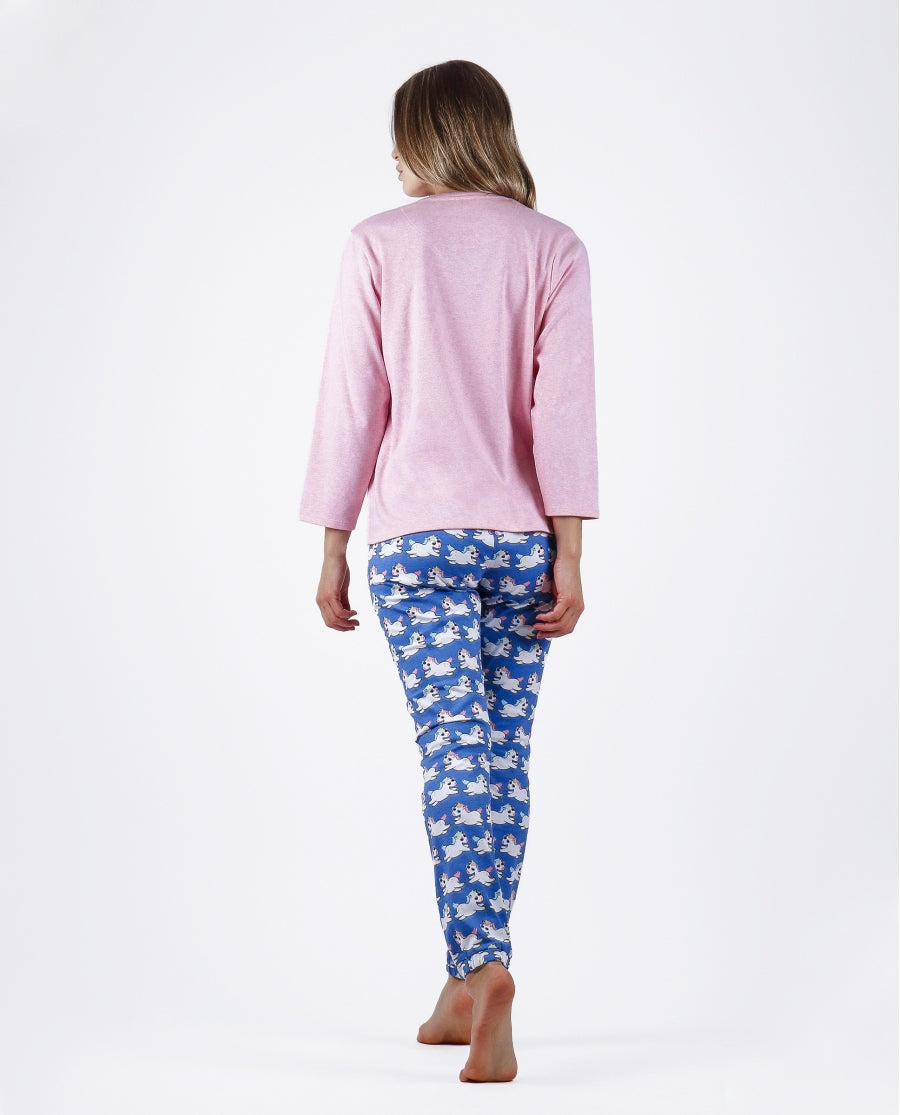 Pijama Mr.Wonderful unicornio - rosa